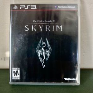 PS3 Skyrim video game. Rated M.